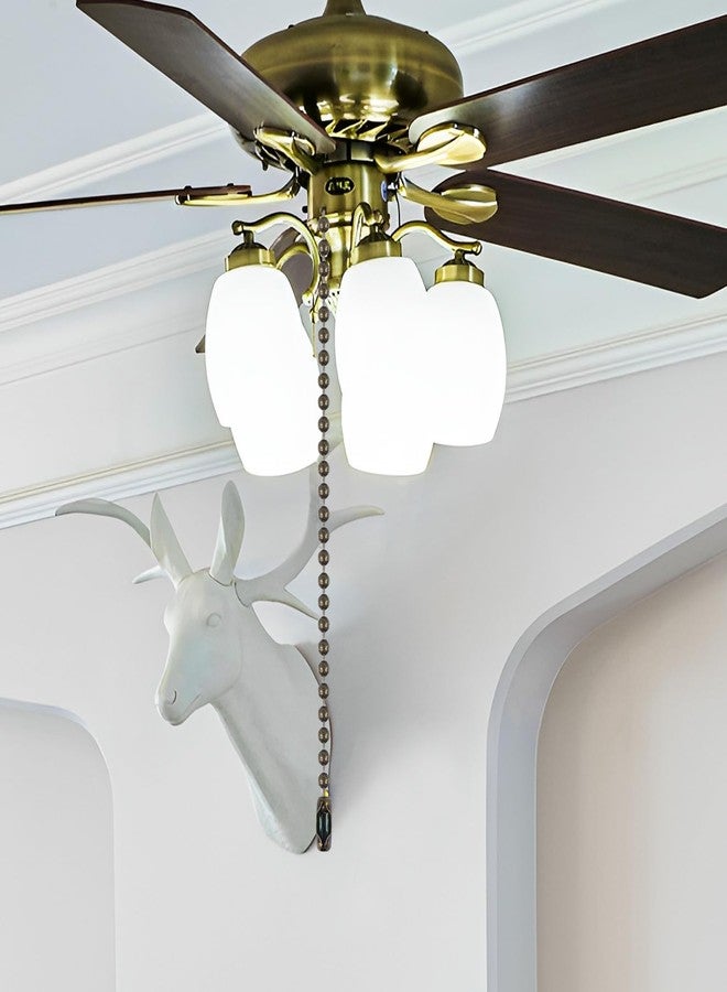 Dotlite Bronze Ceiling Fan Pull Chain, 120" Extra Long Rust Proof 3mm Beaded Ball Light Pulls Extension Chains with 10 Connectors - Image 4