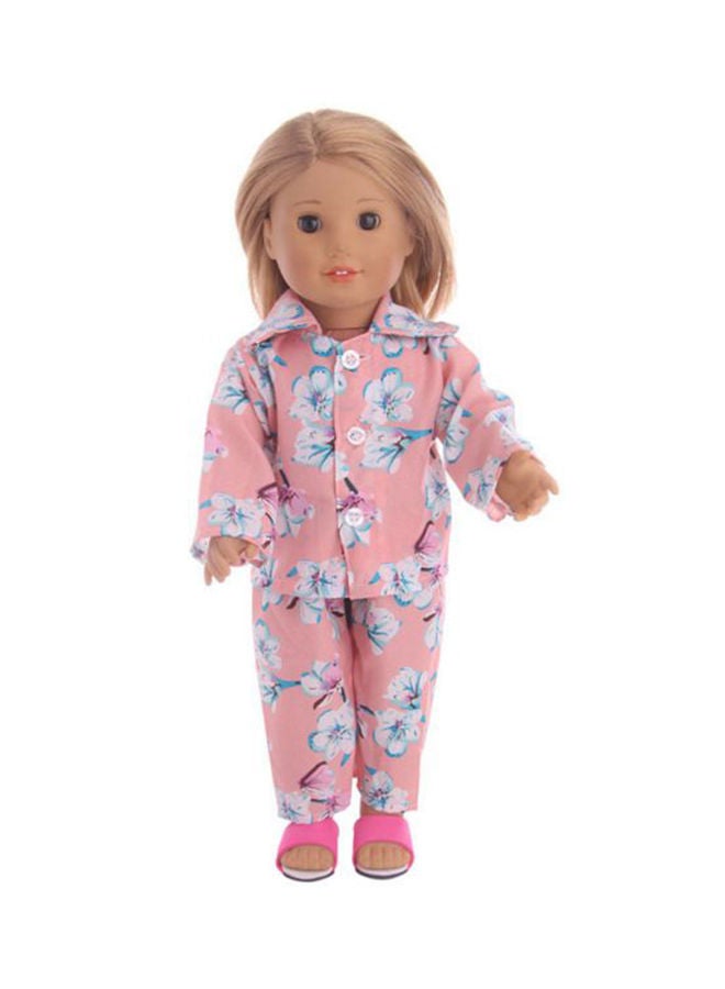 NIBEMINENT Printed Realistic Doll Pyjamas Clothes 18inch