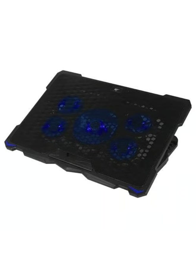 Havit Gamenote F2076 RGB Gaming Cooling Pad for Laptop – 5 LED Fans, Adjustable Speed Control Wheel, 2 USB Ports – USB Powered, Up to 17inch - Image 3