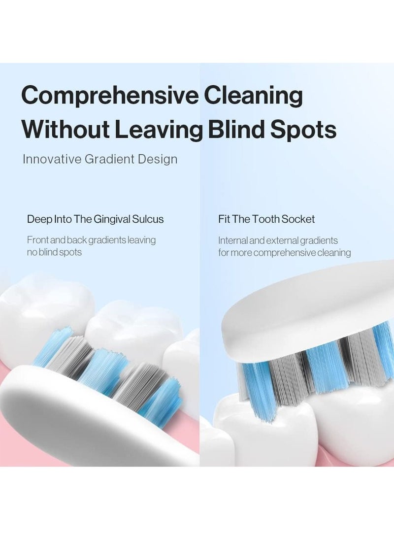 usmile - 4 Pcs Professional Clean Replacement Brush Head, Fade Reminder Brush Bristles Compatible to usmile Electric Toothbrush Y1S/P1/U3 - Image 1