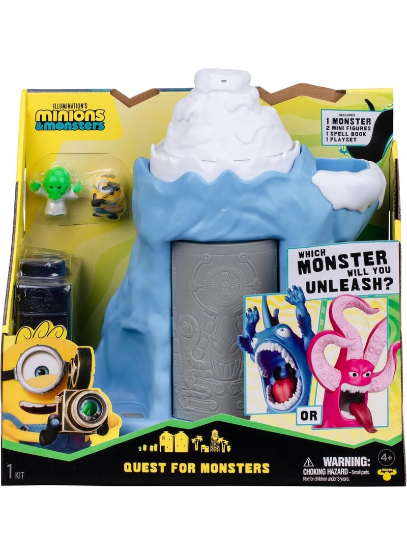 مينيونز مجموعة ألعاب البحث عن الوحوش من Minions & Monsters مع شخصية Goomi | مجموعة ألعاب كشف الوحوش السحرية مع كتاب تعاويذ ووحش مفاجئ | لعبة مغامرة تفاعلية للأطفال | مجموعة ألعاب قابلة للجمع | للأعمار 4+ - Image 1