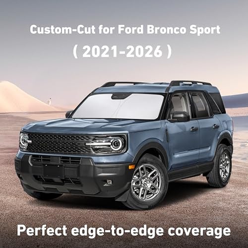 EcoNour Windshield Sunshade Compatible for Ford Bronco Sport 20212024 2025 2026 Sun Visor for Front Windshield Window Sun Shade Cover UV Heat Blocker Protector Car Accessories - Image 3