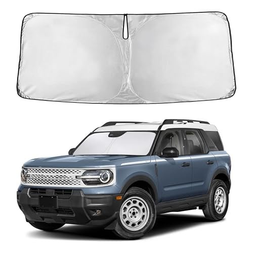 EcoNour Windshield Sunshade Compatible for Ford Bronco Sport 20212024 2025 2026 Sun Visor for Front Windshield Window Sun Shade Cover UV Heat Blocker Protector Car Accessories - Image 1