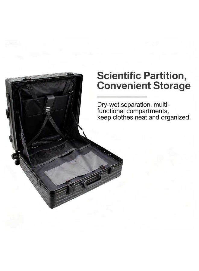 Prosperity Luxury Business Travel Suitcase - 20 Inch Carry-On Trolley Bag - 360° Silent Spinner Wheels - TSA Combination Lock - Side Opening Design - Image 4