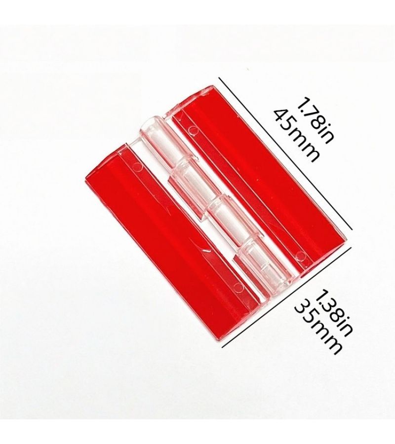 2026 Clear Self Adhesive Hinges 2 Pieces 30x35mm No Drill For Handmade Boxes - Image 2