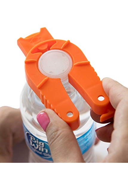 Brenium BRENIUM 2pack Multifunctional Bottle and Can Opener Plastic Water Bottle TwistOff Pull Tab Soup for Weak Hands Seniors Elderly Rheumatoid Arthritis Bottle Gripper Ergonomic Lid Seal Remover 