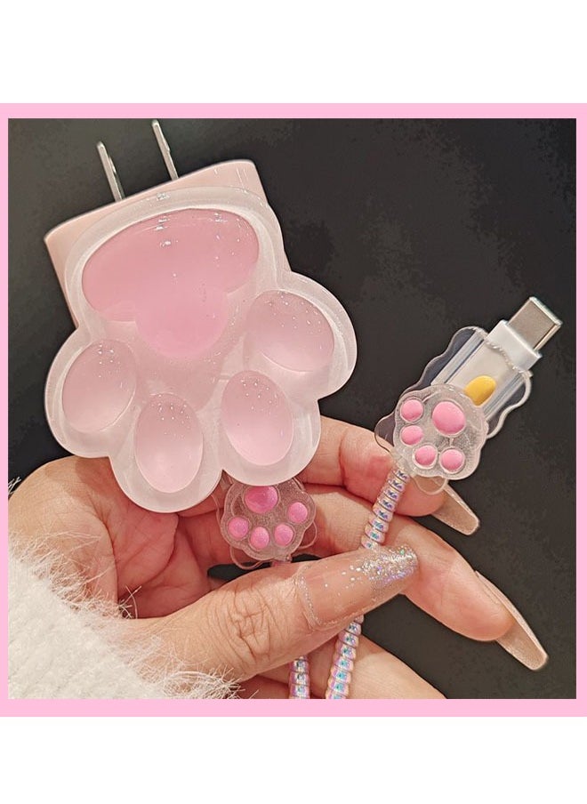 3D Cartoon Series Fast Charger Protector For IPhone 18W 20W 35W iPhone 16 Pro Max /16 Pro /15 Pro Max /15 Pro /14 Pro Max Fast Charging Cable Charger Head Protective Cover Cable Accessory Data Cable Protective Sleeve