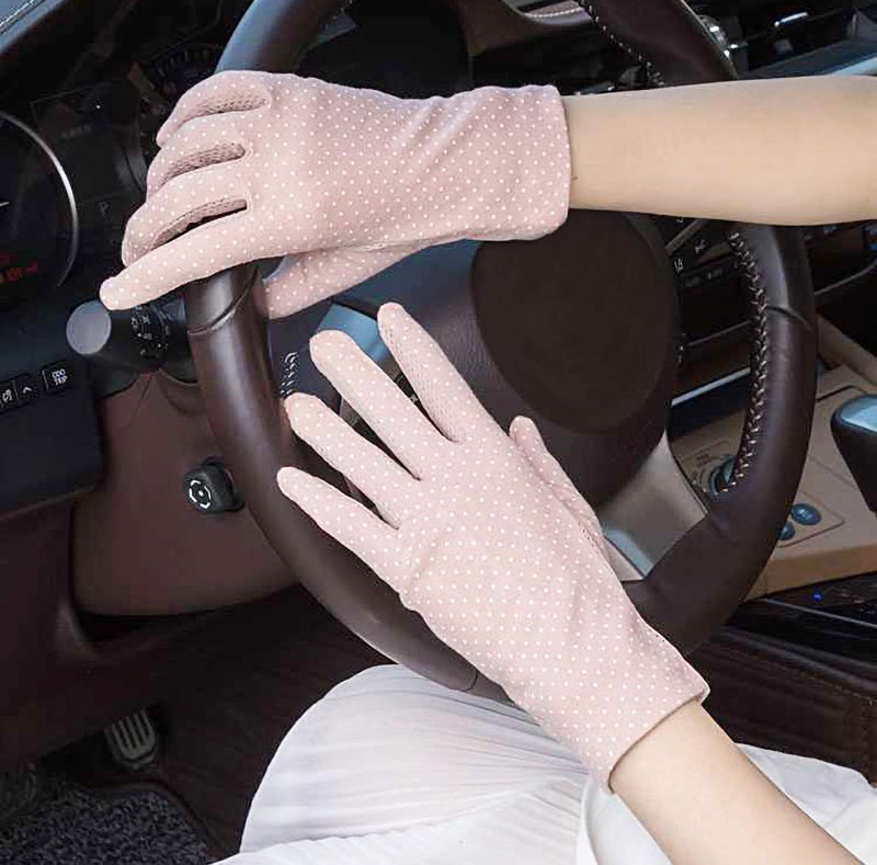jaexest Women Screentouch Lightweight Sunblock Gloves Summer UV Protection Driving Cotton Gloves - Image 2