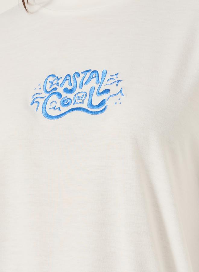 Styli Embroidered Short Sleeve Oversized T-Shirt  - Image 3