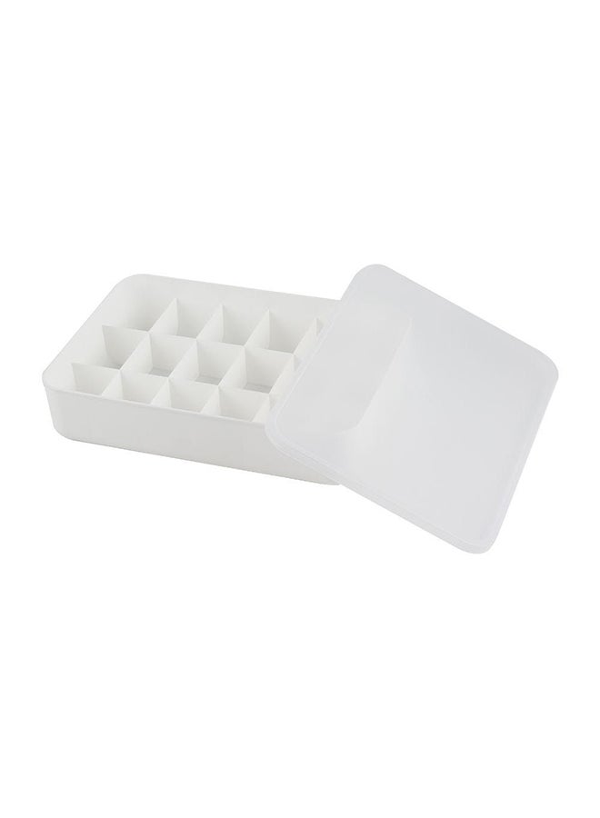 DANUBE HOME Magnus Plastic Organizer With Lid 36.5X26.5X8.5 Cm White  - Image 3