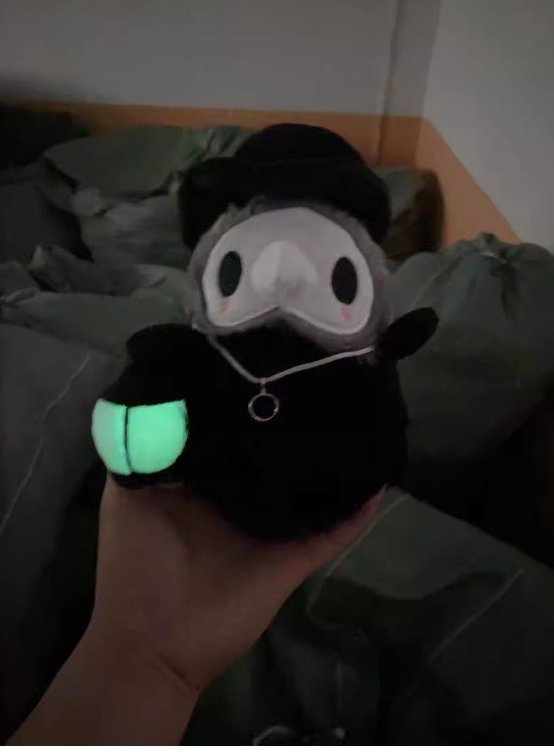 Doll Plague Doctor Plush Toys Cartoon Sewing Plush Animals Glow-In-The-Dark Dolls Bird Beak Doctor Plush Dolls 20cm Plushies Toys - Image 4