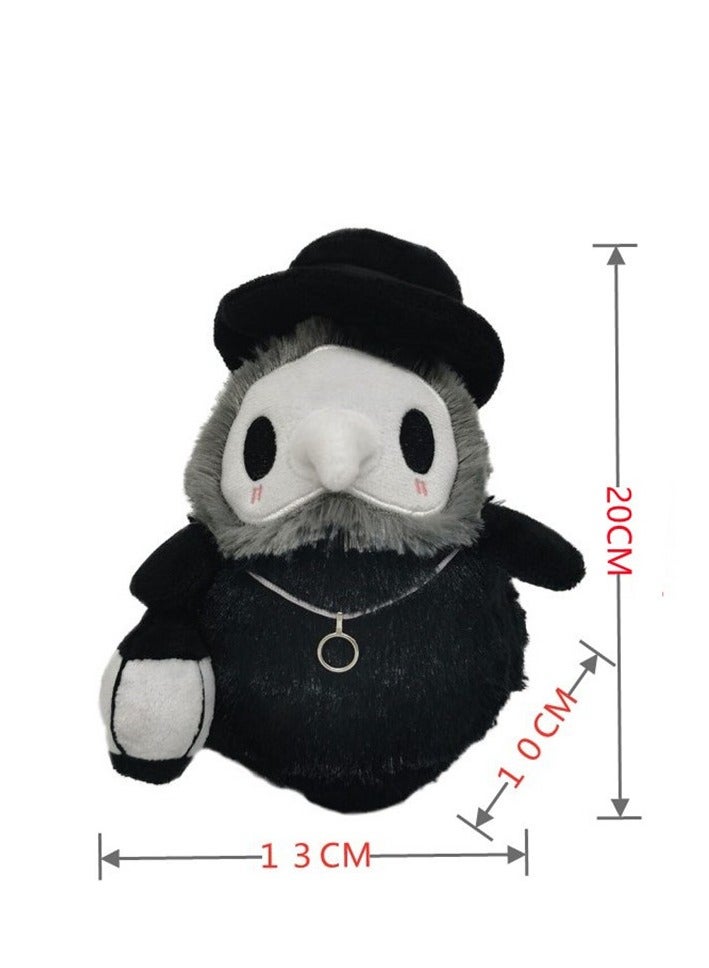 Doll Plague Doctor Plush Toys Cartoon Sewing Plush Animals Glow-In-The-Dark Dolls Bird Beak Doctor Plush Dolls 20cm Plushies Toys - Image 5