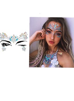 Generic 6 Set Face Gems Stickers Crystals Body Tattoo Stickers Eyes Face Temporary Tattoos for Parties, Clubs,Music Festivals  - Image 3