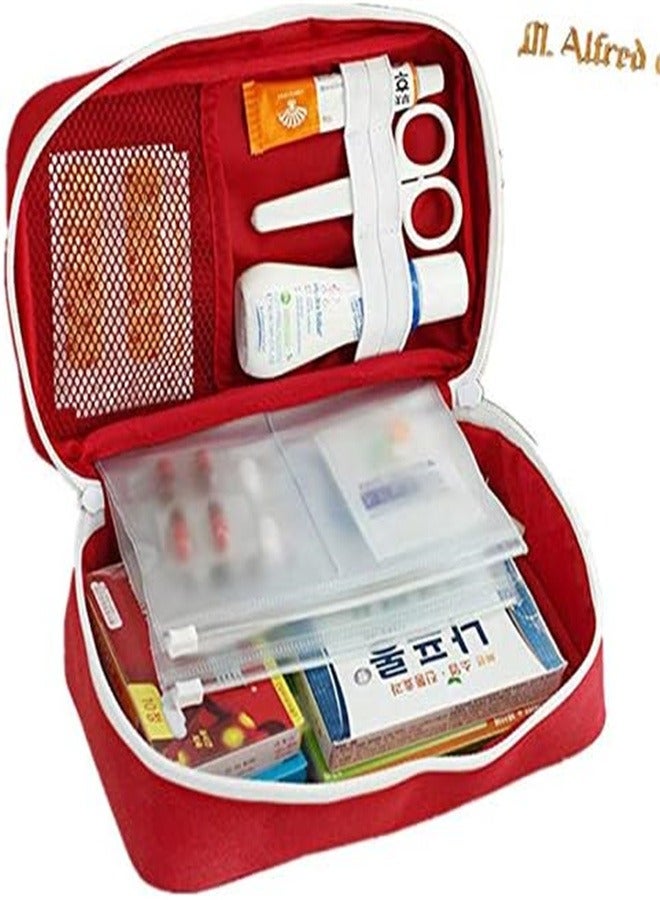 Goolsky First Aid Kit Bag Empty for Home Outdoor Travel Camping Hiking, Mini Empty Medical Storage Bag Portable Pouch (Red) - Image 3
