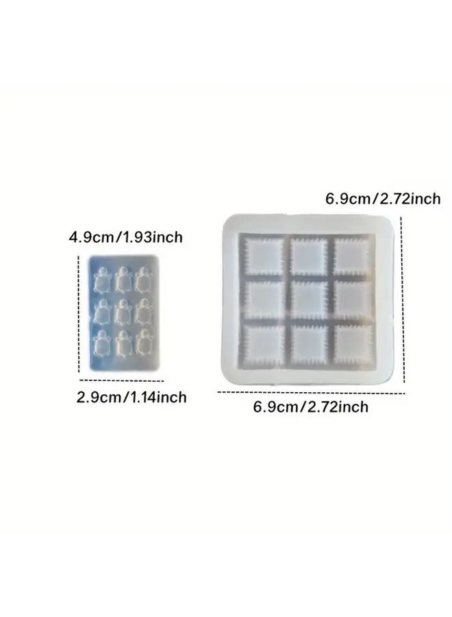 Nine Palace Grid Turtle Love Silicone Mold For Resin Wax Soap Making Crafts - Image 5