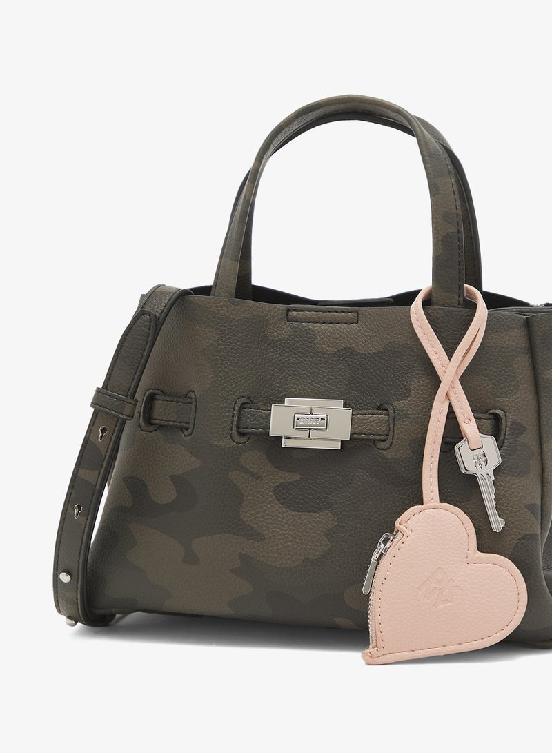 DKNY Bryar Small Satchel With Heart Dangle - Image 3