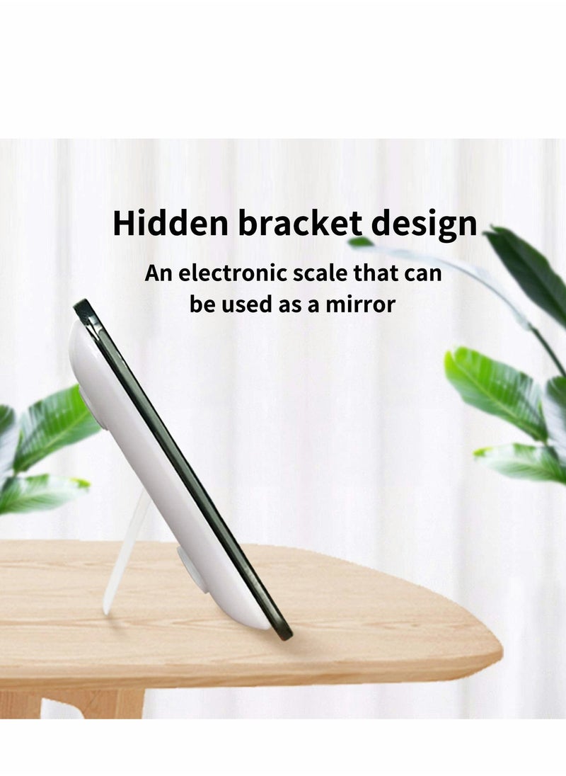 SYOSI - Travel Scale for Body Weight,Small Portable Body Weight Scales Digital Bathroom Mirror Scale Mini Electronic Scale for Personal Health, Body Tape Measure Included (Rechargeable) - Image 1