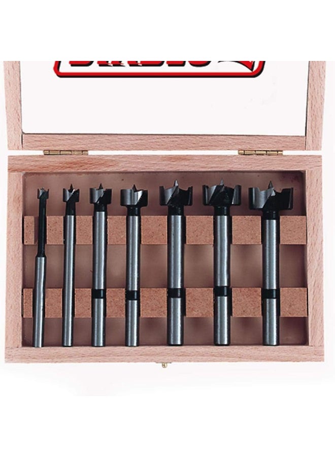 freud Diablo's High-Speed Steel Forstner Bit Drill Set - Ideal for All Types of Wood - 1/4" to 1" Diameter, 1/4" to 3/8" Shank, 3-1/2" Length, 7 Pieces - FB-107  - Image 2