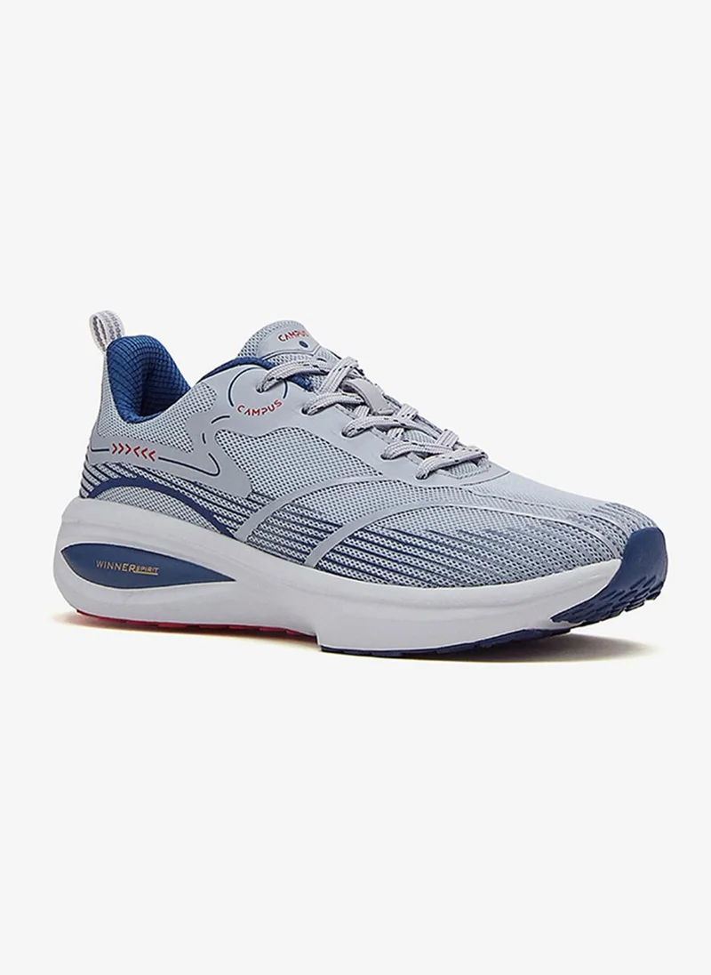 كامبس Men Glitch Memory Foam Lace-Up Running Shoes-Light Grey