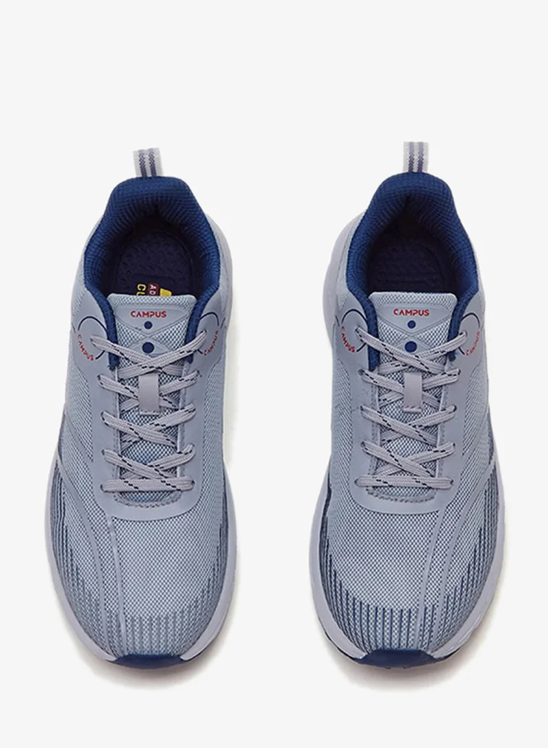 Campus GLITCH Men Glitch Memory Foam Lace-Up Running Shoes-Light Grey for Men | Best Price UAE