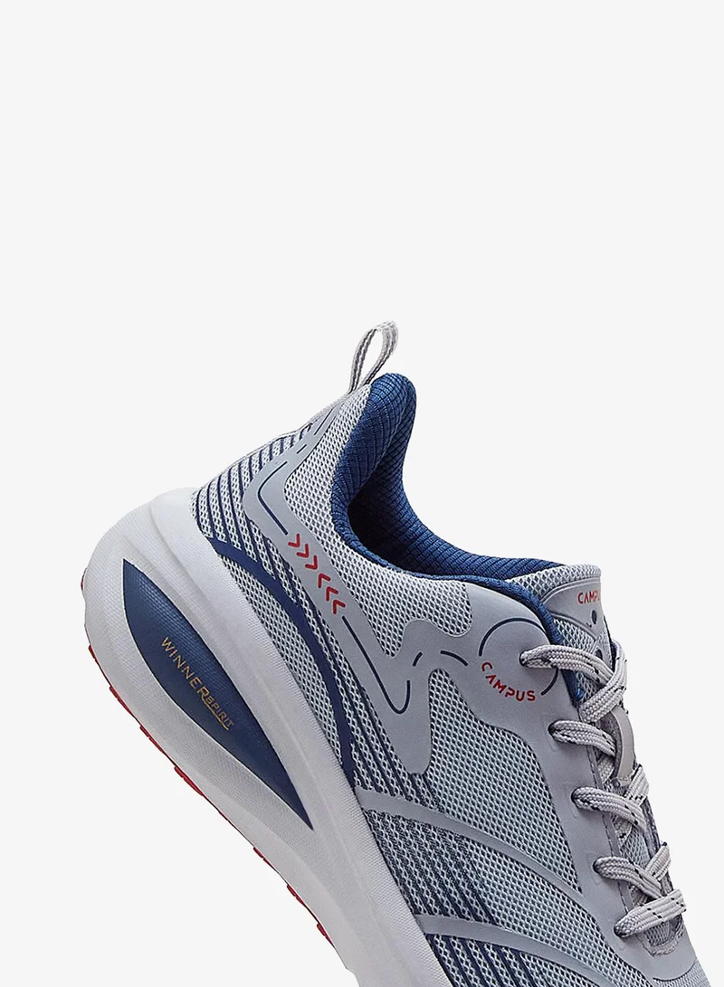 Campus GLITCH Men Glitch Memory Foam Lace-Up Running Shoes-Light Grey for Men | Best Price UAE