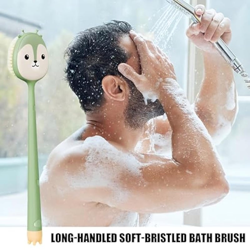 GENTLE BACK EXFOLIATOR - Pamper yourself with our Gentle Back Scrub, which features a long handle for easy application and soft bristles to give a gentle touch to your skin in the shower. (1 brush) - Image 2