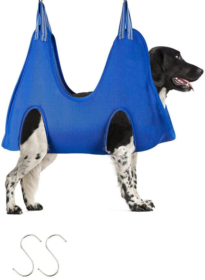 Cloyster Pet Grooming Hammock, Dog Cat Hammock with 2 Hooks, Multifunctional Pet Grooming Products, Blue - Image 1