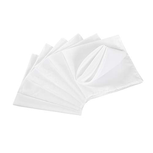 Cupuamon Cloth Napkins 17x17 inch Washable Polyester Dinner Napkins Soft Table Napkins for Wedding Party Dining Banquet(White,12PCS) - Image 3