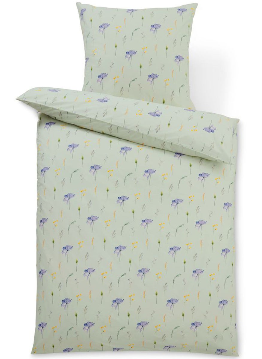 Tchibo Premium Cotton Duvet Set 135 x 200 cm, Mint Combo  - Image 2