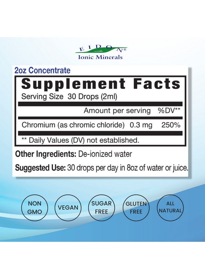 Eidon Ionic Minerals Liquid Chromium Concentrate - Ionic Chromium Supplement Drops, Supports Stable Energy Levels, All-Natural, No Sugar Added, No Preservatives or Additives - 2 oz - Image 2