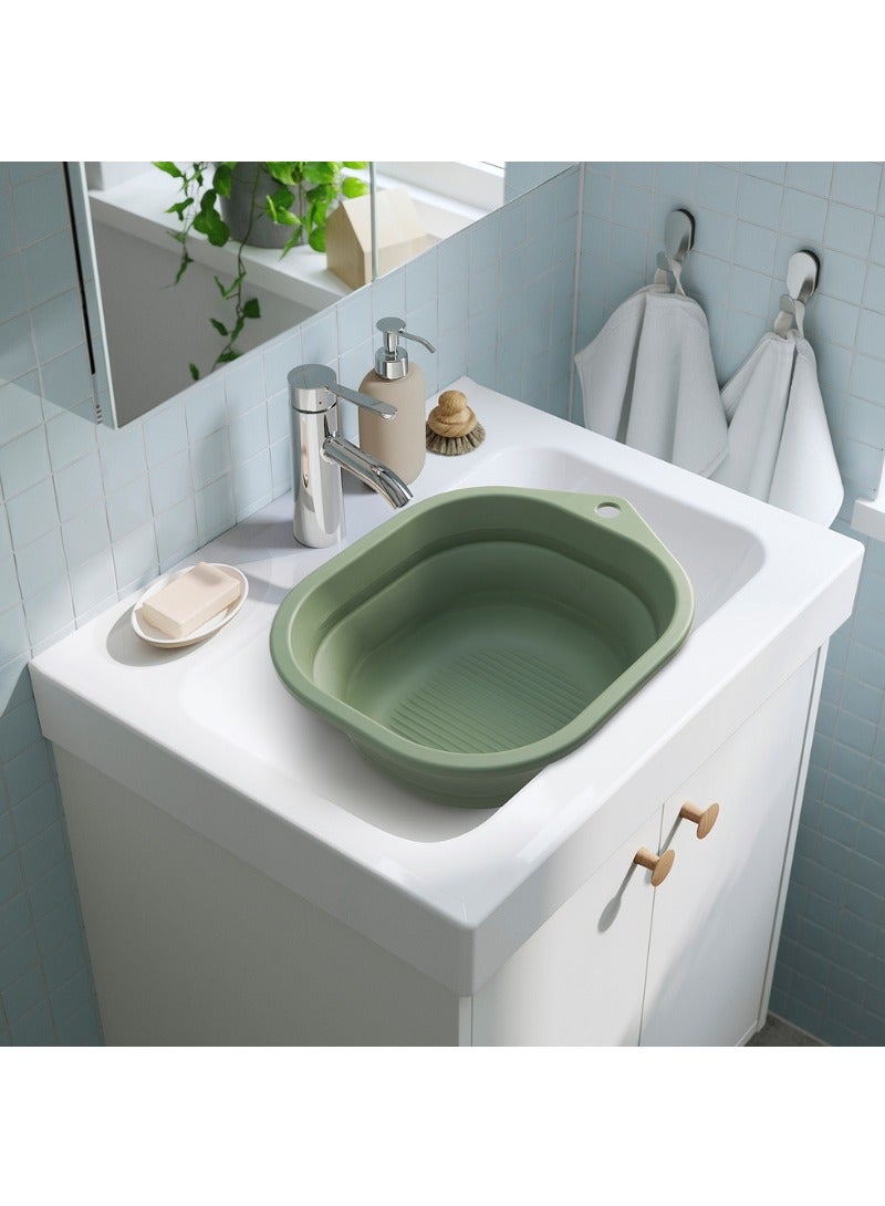 Foldable Wash Tub – Green | 10L Compact Multi-Purpose Basin - Image 4
