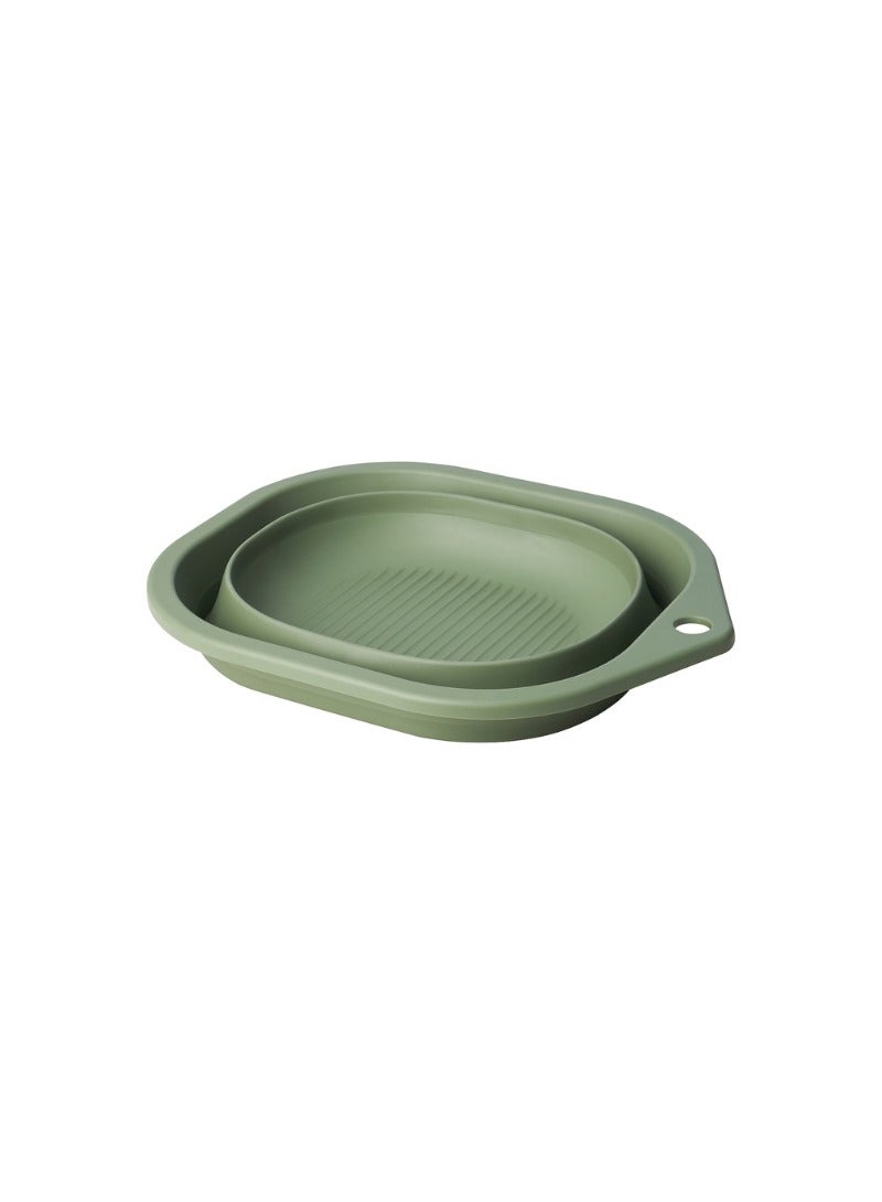 Foldable Wash Tub – Green | 10L Compact Multi-Purpose Basin - Image 2