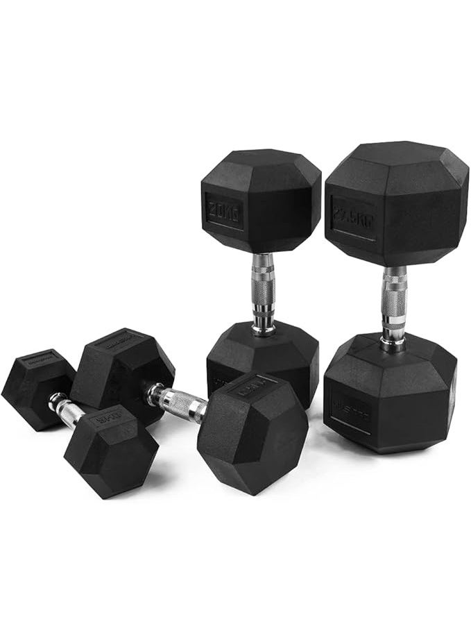 دامبل سداسي مطاطي مستورد –15 كجم - Image 3