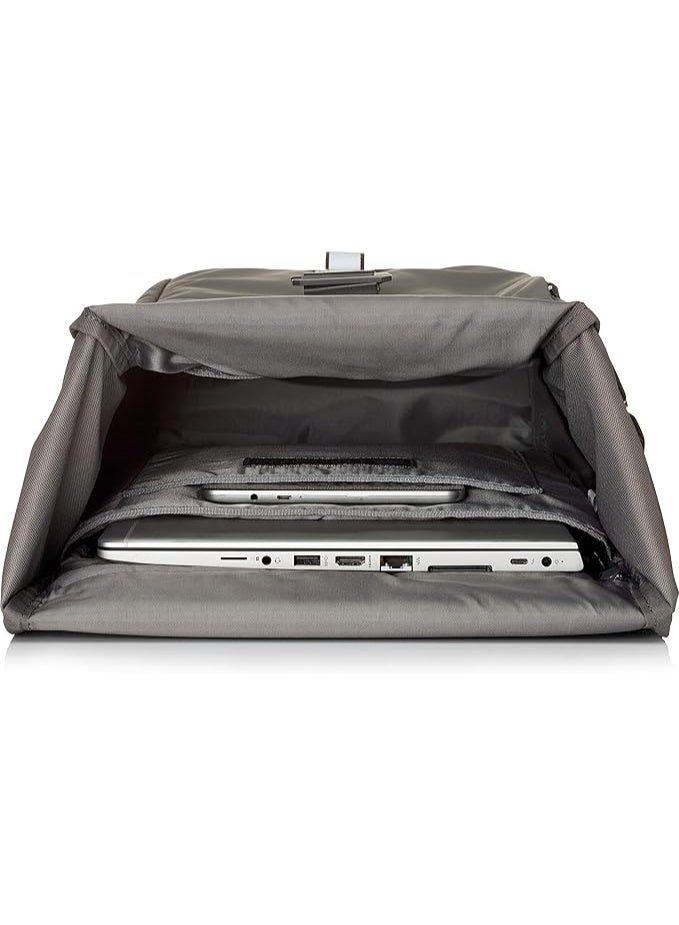HP حقيبة ظهر HP Pavilion Rolltop للابتوب مقاس 15.6 بوصة، سعة 20 لتر، مقاومة للماء، حقيبة سفر وعمل مع حجرة مبطنة للابتوب والتابلت، أحزمة كتف قابلة للتعديل، رمادي، موديل 5EE90AA - Image 4
