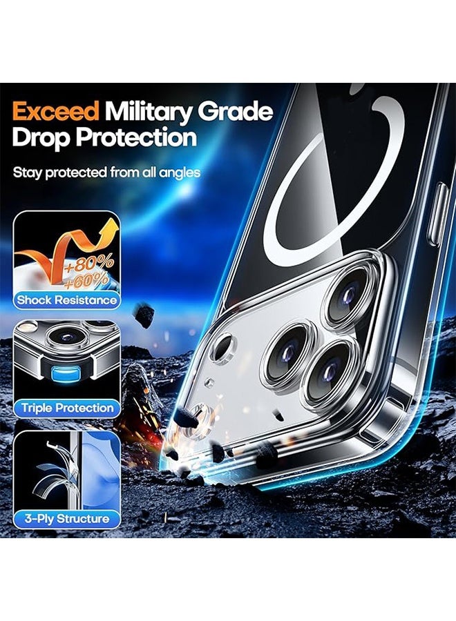 YJ iPhone 17 Pro Max Case Magsafe Strong Magnet Upgraded Shutter Button Delay Yellowing 17 Pro Max Case Military-Grade Protection Wear-resistant iPhone 17 Pro Max Cover Compatible with Magsafe Accessory - Image 3