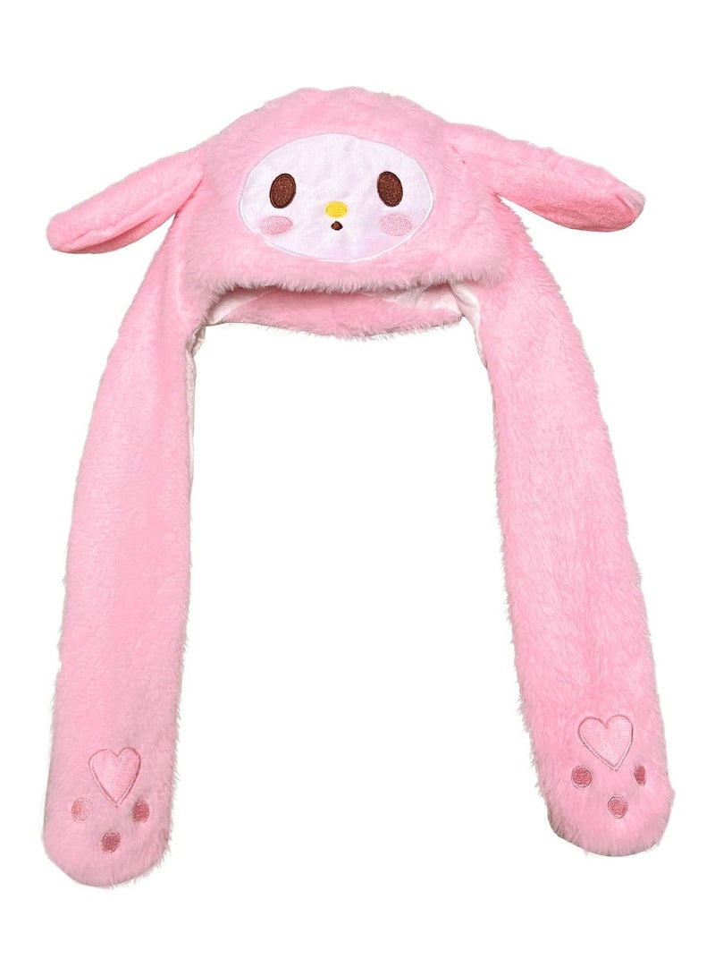 عام قبعة بأذنين جذابة ومتحركة من كاواي، قبعة قطنية كرتونية لطيفة محشوة بالفرو، تعتبر قبعة رأس رسوم متحركة من البلش. - Image 1