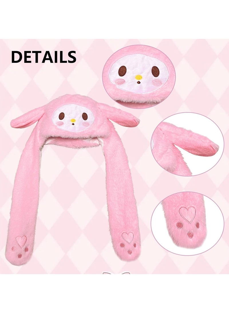 عام قبعة بأذنين جذابة ومتحركة من كاواي، قبعة قطنية كرتونية لطيفة محشوة بالفرو، تعتبر قبعة رأس رسوم متحركة من البلش. - Image 3