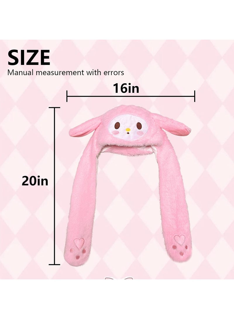 عام قبعة بأذنين جذابة ومتحركة من كاواي، قبعة قطنية كرتونية لطيفة محشوة بالفرو، تعتبر قبعة رأس رسوم متحركة من البلش. - Image 4