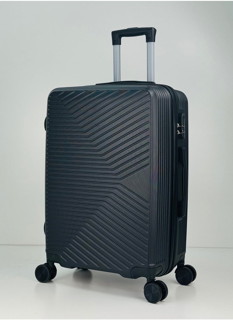 SAW & SEE Premium Hard Shell Luggage Set – 3-Piece Durable Strong Suitcase Set, Lightweight ABS Trolley Bags with Smooth Rotating Spinner Wheels, Security Combination Lock, Telescopic Handle, Traveling Bag Suitcases – 12 KG /23 KG /35 KG - 20" / 24" / 28" – BLACK  - Image 2