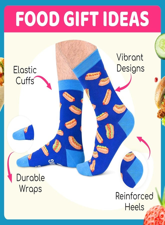 جوارب طعام بتصميم هوت دوغ - هدايا هوت دوغ للرجال، جوارب ساندويتش خبز لمحبي الطعام، جوارب عيد الميلاد - Image 2