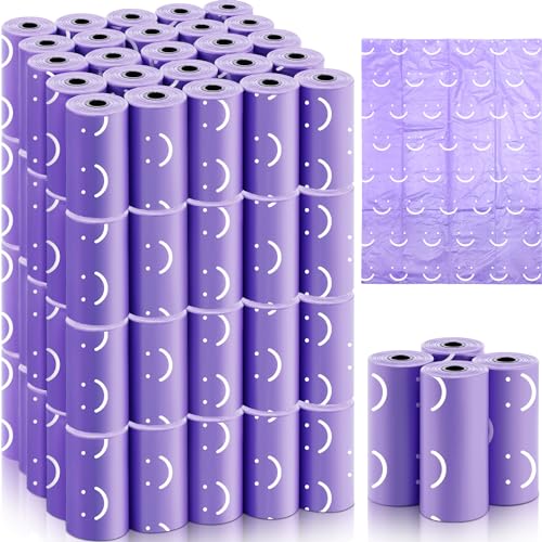 Wowangce 1500 Count Diaper Disposable Bags for Baby Diaper Sacks Baby Powder Scent Disposal or Pet Waste Bags, 100 Rolls(Purple) - Image 1