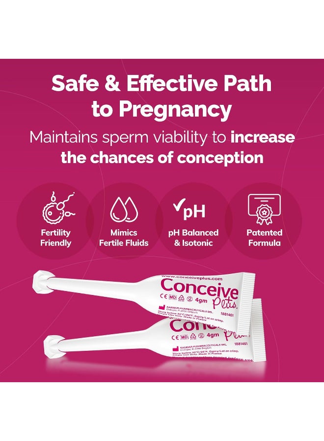 كونسيف_بلس مزلق للخصوبة بحجم مناسب للسفر، يحتوي على أيونات الكالسيوم والمغنيسيوم، يُستخدم عند محاولة الحمل. - Image 5