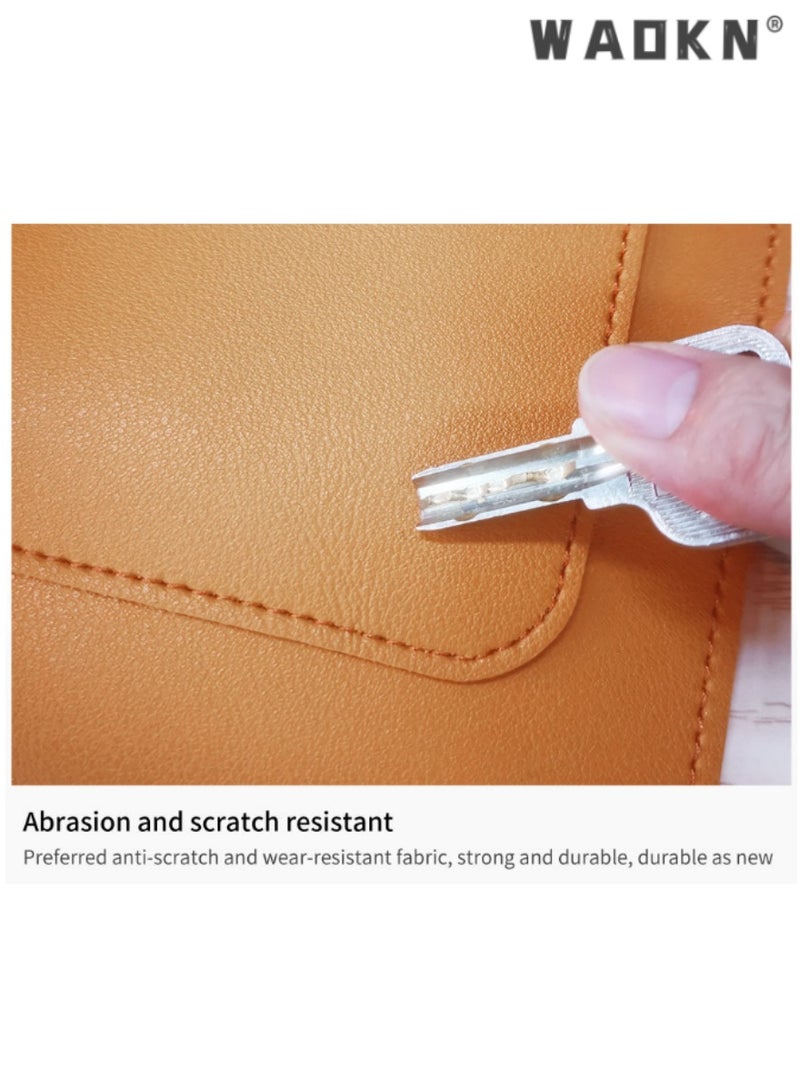 دبليو أيه أو كي أن مناسبة لأنّ 13-14 بوصة جهاز كمبيوتر محمول حقيبة ، حقيبة للماء الحد الأدنى ، رقيقة قرص كمبيوتر محمول حقيبة ، حقيبة أنيقة ثلاثة جيب ملف الأعمال التجارية ، وقدرة كبيرة ، عالية الجودة والجلود - Image 5