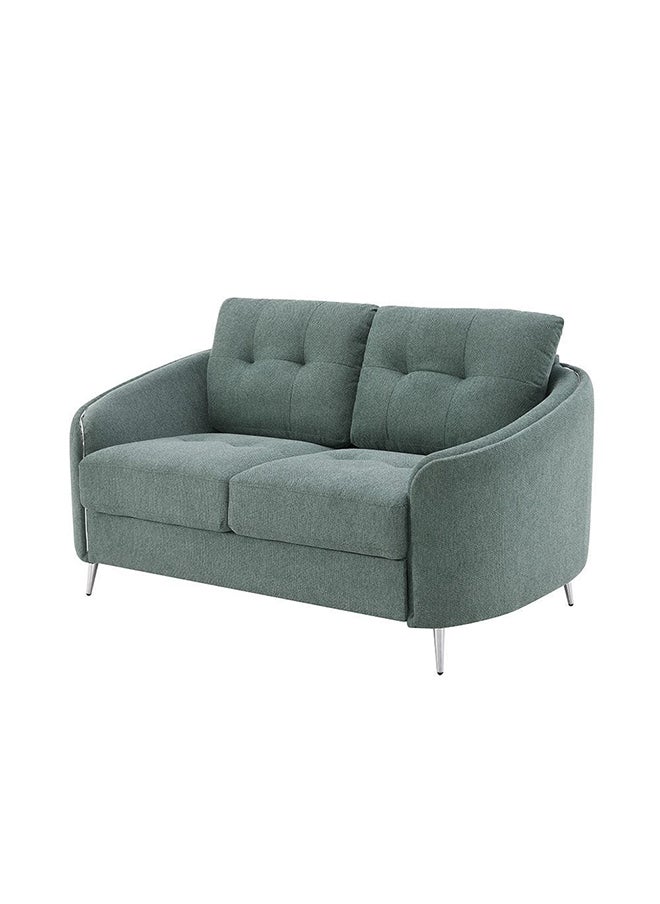 DANUBE HOME Kruzer 2 Seater Fabric Sofa Modern Design Two Seat Sofas Comfortable Living Room Furniture L 153 x W 86 x H 88 cm Green  - Image 1