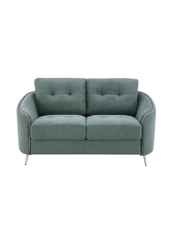 DANUBE HOME Kruzer 2 Seater Fabric Sofa Modern Design Two Seat Sofas Comfortable Living Room Furniture L 153 x W 86 x H 88 cm Green  - Image 2