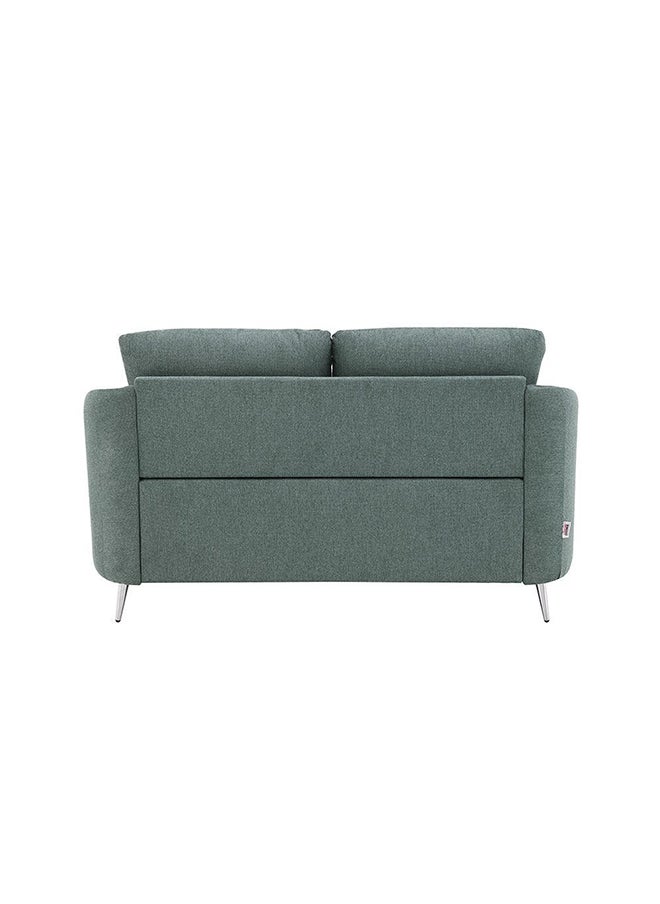 DANUBE HOME Kruzer 2 Seater Fabric Sofa Modern Design Two Seat Sofas Comfortable Living Room Furniture L 153 x W 86 x H 88 cm Green  - Image 4