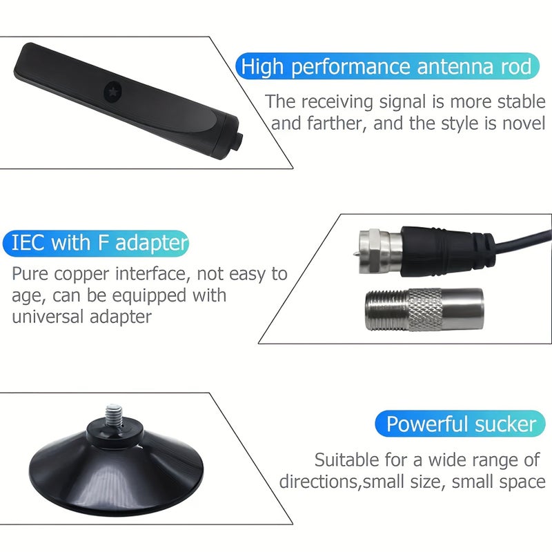 2Pcs Indoor HDTV12 Antenna For Receiving Ground TV Aerial Signals - Image 3