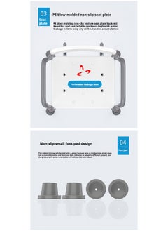 General Bathing Chairs For The Elderly Pregnant Women Shower Chairs Shower Chairs  Aluminum Alloy Anti Slip Shower Chairs With Backrest  - Image 4