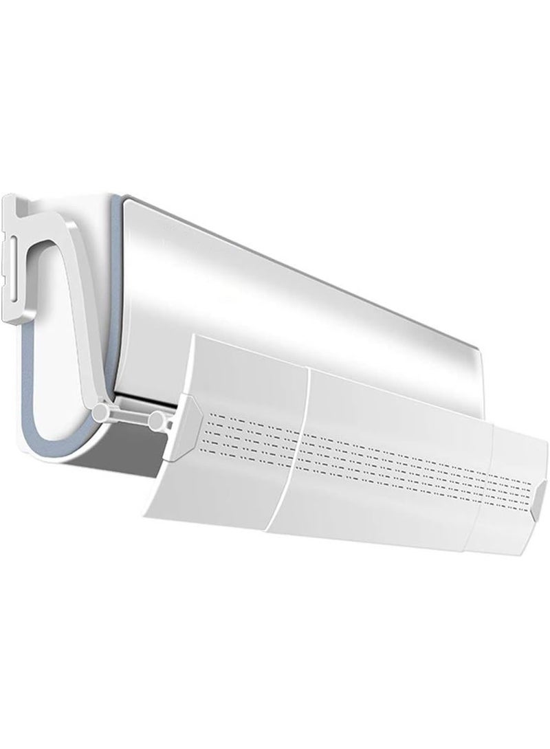Relex Air Conditioning Wind Deflector Telescopic Strengthen PP Material, Install Directly Without Punching Air Outlet Baffle Wall-Mounted Air Conditioner Deflector (Size: 74~103cm) - Image 1