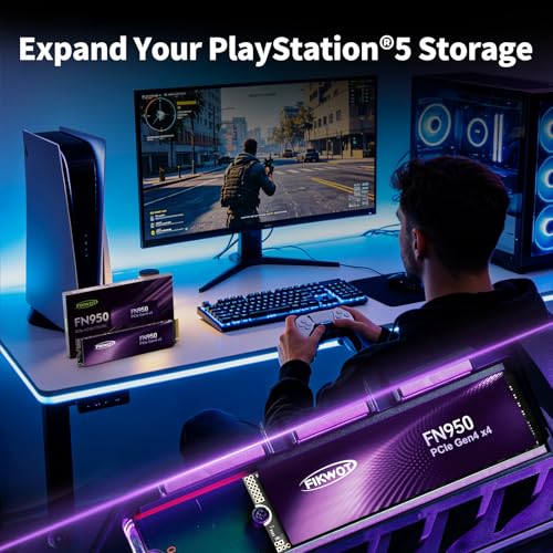 Fikwot FN950 500GB NVMe SSD PCIe Gen4x4 M.2 2280,Read Up to 5000MB/s, Configure SLC Cache, Internal Solid State Drive for PS5 Laptop Desktop - Image 4